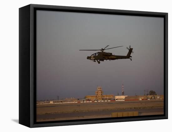 AH-64 Apache Helicopter Flies by the Control Tower on Camp Speicher-Stocktrek Images-Framed Premier Image Canvas