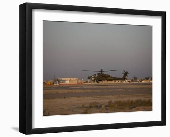 AH-64 Apache Hovering Above the Ramp, Tikrit, Iraq-Stocktrek Images-Framed Photographic Print