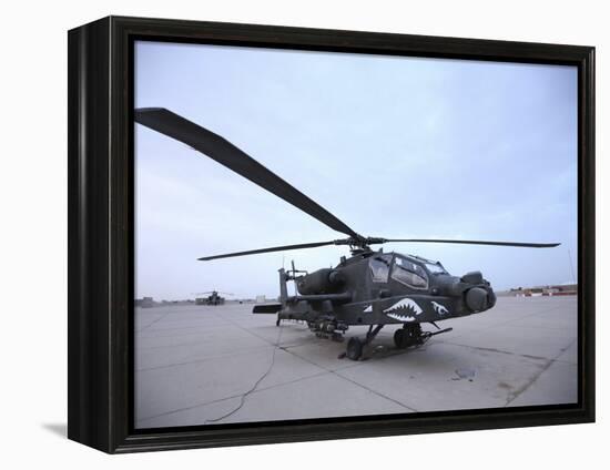 AH-64 Apache Prepares for Takeoff at Camp Speicher-Stocktrek Images-Framed Premier Image Canvas