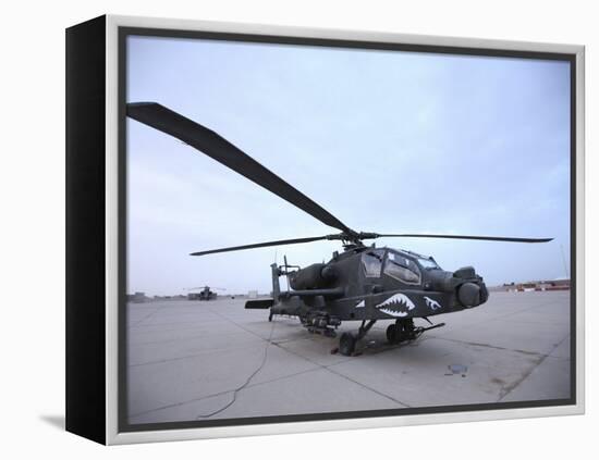 AH-64 Apache Prepares for Takeoff at Camp Speicher-Stocktrek Images-Framed Premier Image Canvas