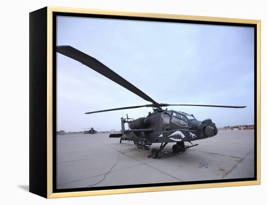 AH-64 Apache Prepares for Takeoff at Camp Speicher-Stocktrek Images-Framed Premier Image Canvas