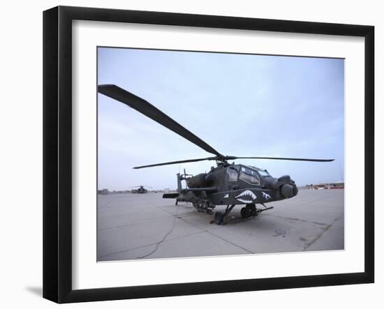 AH-64 Apache Prepares for Takeoff at Camp Speicher-Stocktrek Images-Framed Photographic Print