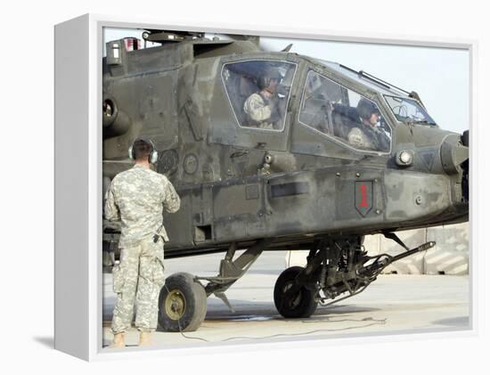 AH-64 Apache Preparing to Leave its Pad for a Mission-Stocktrek Images-Framed Premier Image Canvas