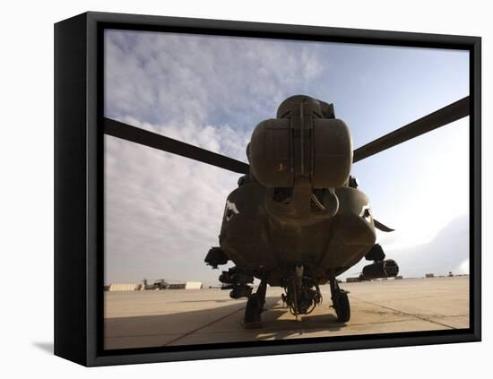 AH-64 Helicopter Sits on the Flight Line at Camp Speicher-Stocktrek Images-Framed Premier Image Canvas