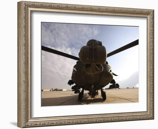 AH-64 Helicopter Sits on the Flight Line at Camp Speicher-Stocktrek Images-Framed Photographic Print
