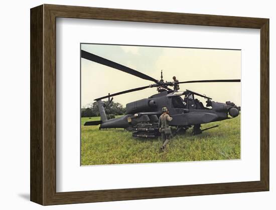 AH-64A Apache Helicopter-null-Framed Premium Giclee Print