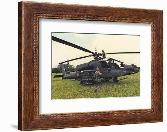 AH-64A Apache Helicopter-null-Framed Art Print