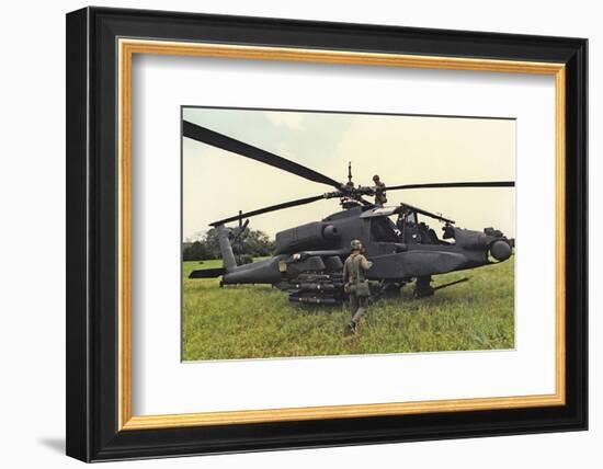 AH-64A Apache Helicopter-null-Framed Art Print