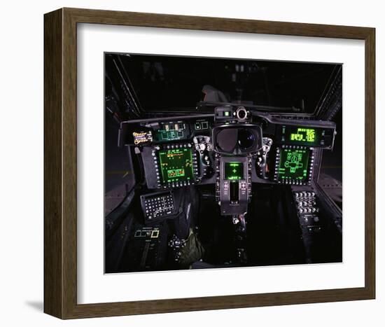 AH-64D advanced combat helicopter-null-Framed Art Print