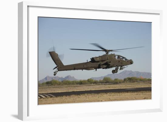 Ah-64D Apache Longbow Lifts Off on a Mission-Stocktrek Images-Framed Photographic Print