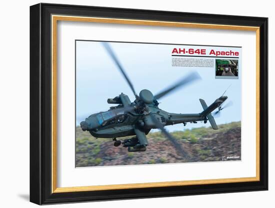 AH-64E Apache Helicopter-null-Framed Art Print