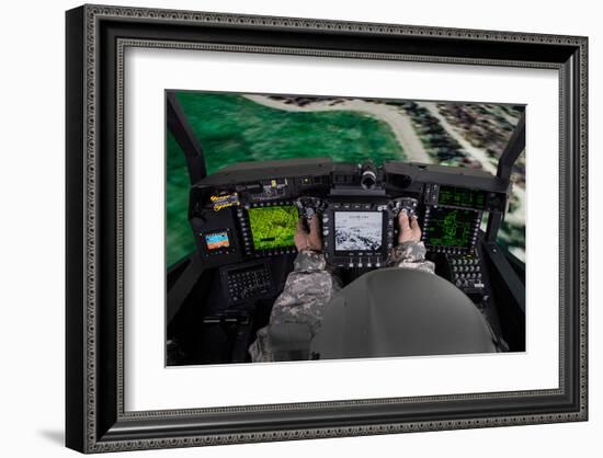 AH-64E flight simulator-null-Framed Art Print