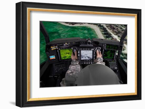 AH-64E flight simulator-null-Framed Art Print