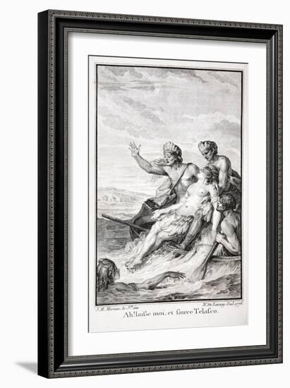 Ah! Leave Me, and Save Telasco!, Illustration from 'The Incas, or the Destruction of the Empire…-Jean Michel the Younger Moreau-Framed Giclee Print