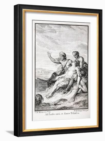 Ah! Leave Me, and Save Telasco!, Illustration from 'The Incas, or the Destruction of the Empire…-Jean Michel the Younger Moreau-Framed Giclee Print