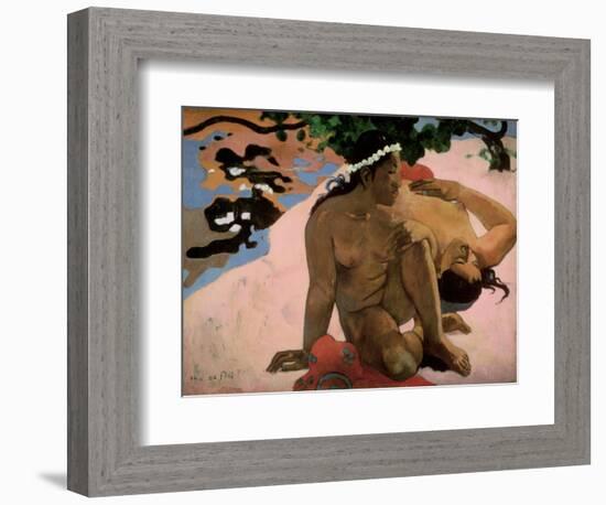 Aha Oe Feii? (Are You Jealous?), 1892-Paul Gauguin-Framed Giclee Print