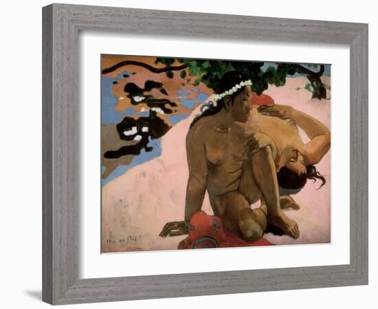 Aha Oe Feii? (Are You Jealous?), 1892-Paul Gauguin-Framed Giclee Print