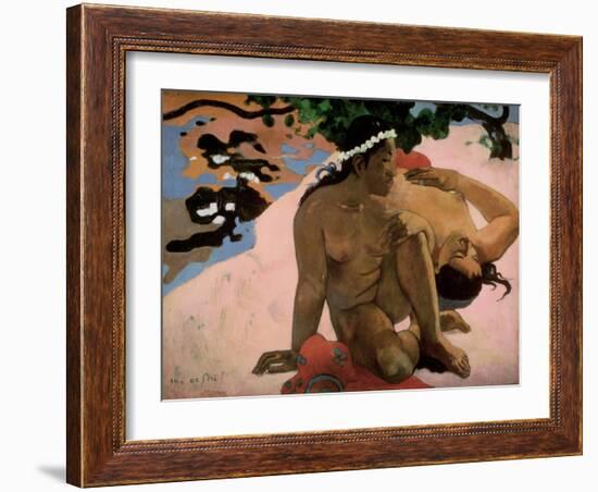 Aha Oe Feii? (Are You Jealous?), 1892-Paul Gauguin-Framed Giclee Print