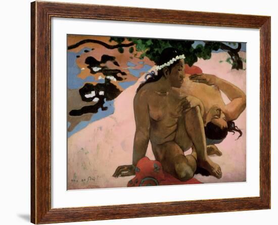 Aha Oe Feii? (Are You Jealous?), 1892-Paul Gauguin-Framed Giclee Print