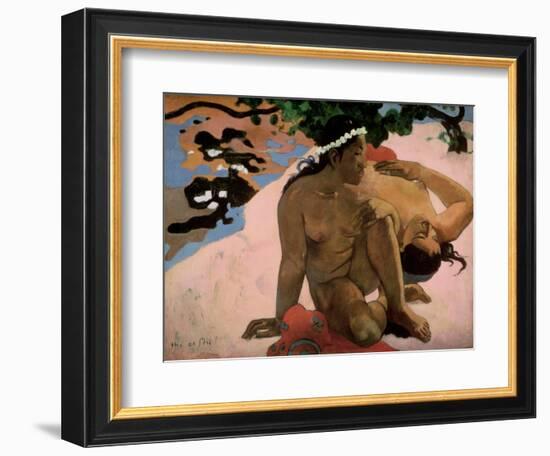 Aha Oe Feii? (Are You Jealous?), 1892-Paul Gauguin-Framed Premium Giclee Print