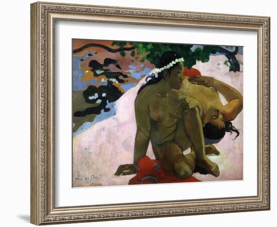 Aha Oe Feii? (Are You Jealous), 1892-Paul Gauguin-Framed Giclee Print