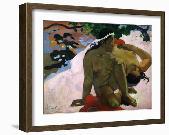 Aha Oe Feii? (Are You Jealous), 1892-Paul Gauguin-Framed Giclee Print