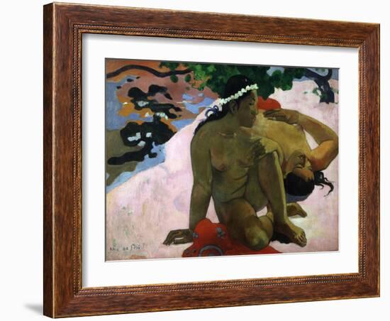 Aha Oe Feii? (Are You Jealous), 1892-Paul Gauguin-Framed Giclee Print