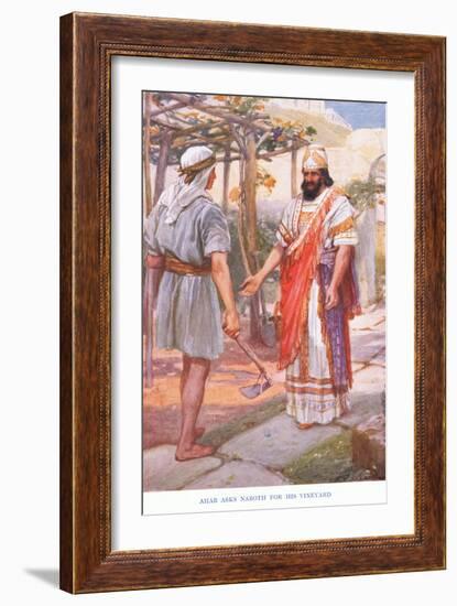 Ahab Asks Naboth for His Vineyard-Arthur A. Dixon-Framed Giclee Print