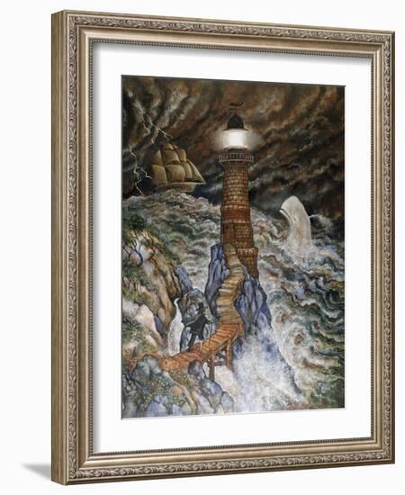 Ahab's Light-Bill Bell-Framed Giclee Print