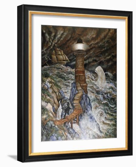 Ahab's Light-Bill Bell-Framed Giclee Print