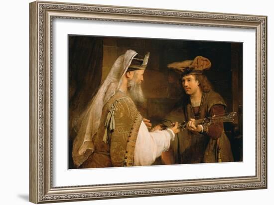 Ahimelech Giving the Sword of Goliath to David, 1680s-Aert de Gelder-Framed Giclee Print