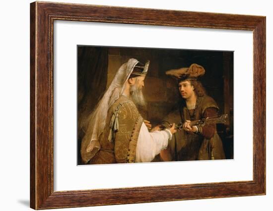 Ahimelech Giving the Sword of Goliath to David, 1680s-Aert de Gelder-Framed Giclee Print