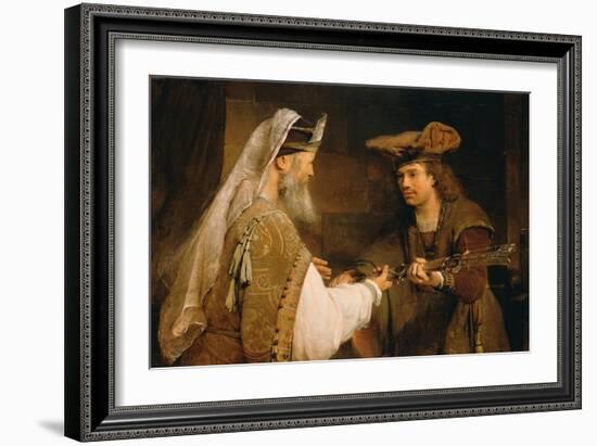 Ahimelech Giving the Sword of Goliath to David, 1680s-Aert de Gelder-Framed Giclee Print