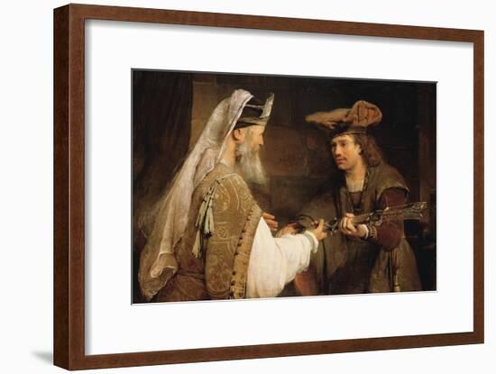 Ahimelech Giving the Sword of Goliath to David-Aert de Gelder-Framed Art Print