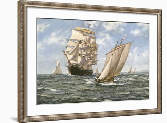 Ahoy!-Montague Dawson-Framed Premium Giclee Print