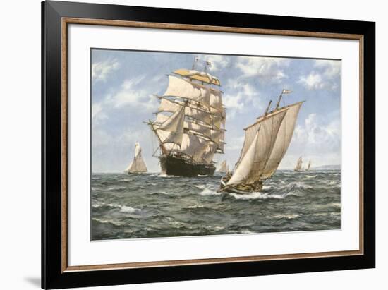 Ahoy!-Montague Dawson-Framed Premium Giclee Print