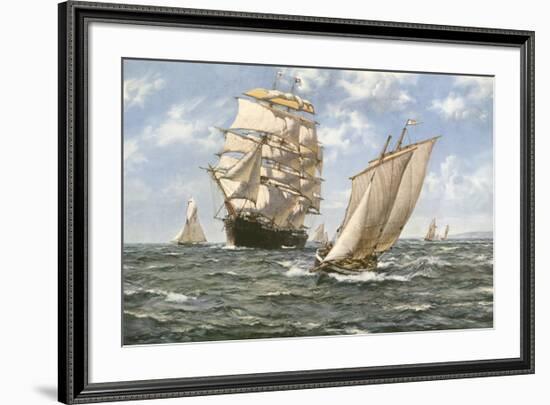 Ahoy!-Montague Dawson-Framed Premium Giclee Print