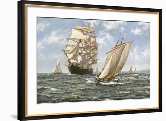 Ahoy!-Montague Dawson-Framed Premium Giclee Print