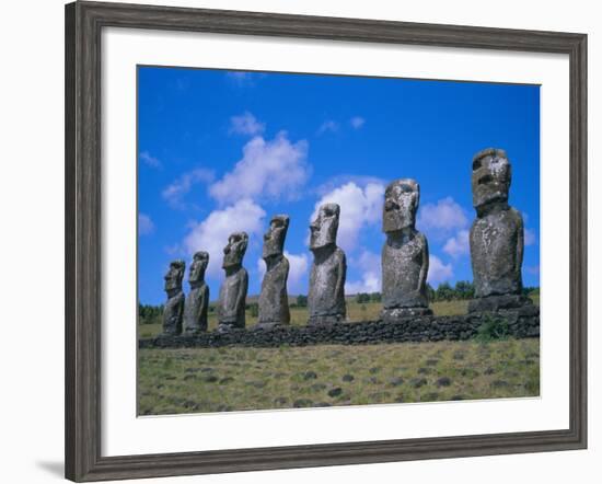 Ahu Akiui, Easter Island, Chile, Pacific-Geoff Renner-Framed Photographic Print