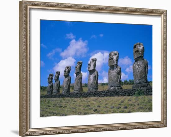 Ahu Akiui, Easter Island, Chile, Pacific-Geoff Renner-Framed Photographic Print