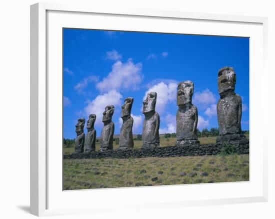 Ahu Akiui, Easter Island, Chile, Pacific-Geoff Renner-Framed Photographic Print