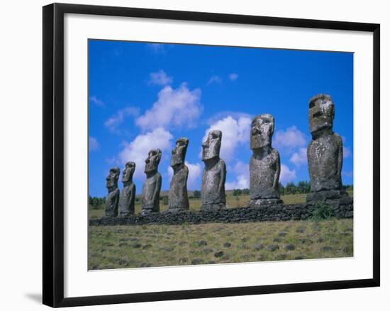 Ahu Akiui, Easter Island, Chile, Pacific-Geoff Renner-Framed Photographic Print