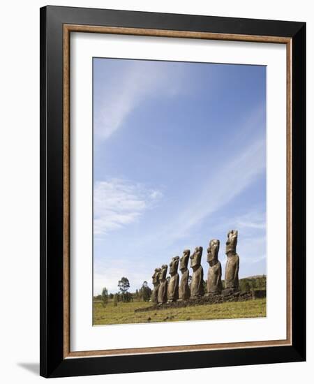 Ahu Akivi, Unesco World Heritage Site, Easter Island (Rapa Nui), Chile, South America-Michael Snell-Framed Photographic Print