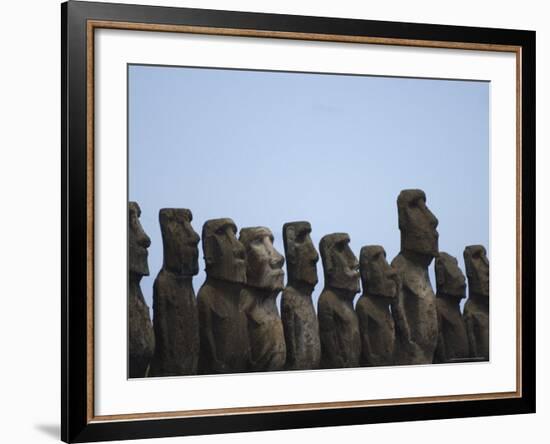 Ahu Tongariki, Easter Island (Rapa Nui), Unesco World Heritage Site, Chile, South America-Michael Snell-Framed Photographic Print