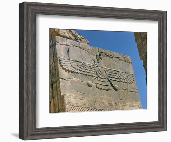 Ahura Mazda, Supreme God in Zoroastrianism, Persepolis, Unesco World Heritage Site, Iran-Richard Ashworth-Framed Photographic Print