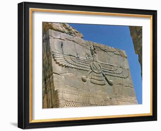 Ahura Mazda, Supreme God in Zoroastrianism, Persepolis, Unesco World Heritage Site, Iran-Richard Ashworth-Framed Photographic Print