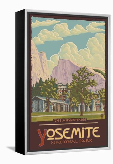 Ahwahnee Lodge, Yosemite National Park, California-Lantern Press-Framed Stretched Canvas
