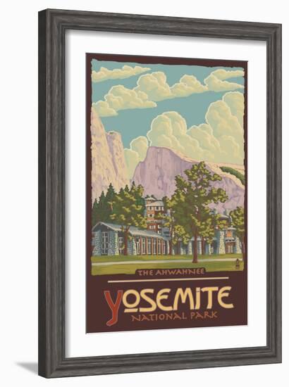 Ahwahnee Lodge, Yosemite National Park, California-Lantern Press-Framed Art Print