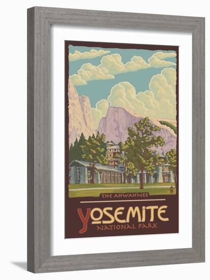 Ahwahnee Lodge, Yosemite National Park, California-Lantern Press-Framed Art Print