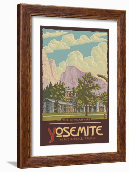 Ahwahnee Lodge, Yosemite National Park, California-Lantern Press-Framed Art Print